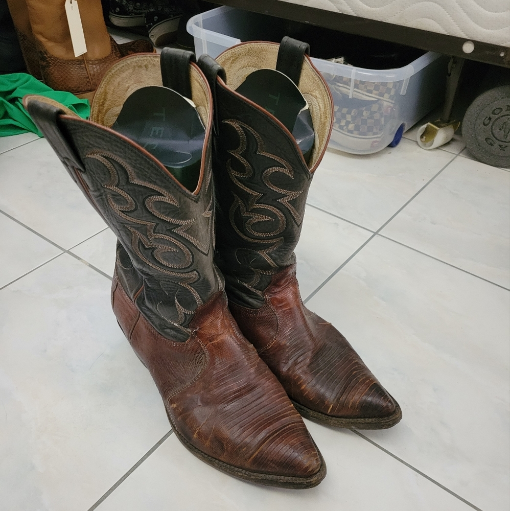 Cowboy boots Teju Lizard size 12